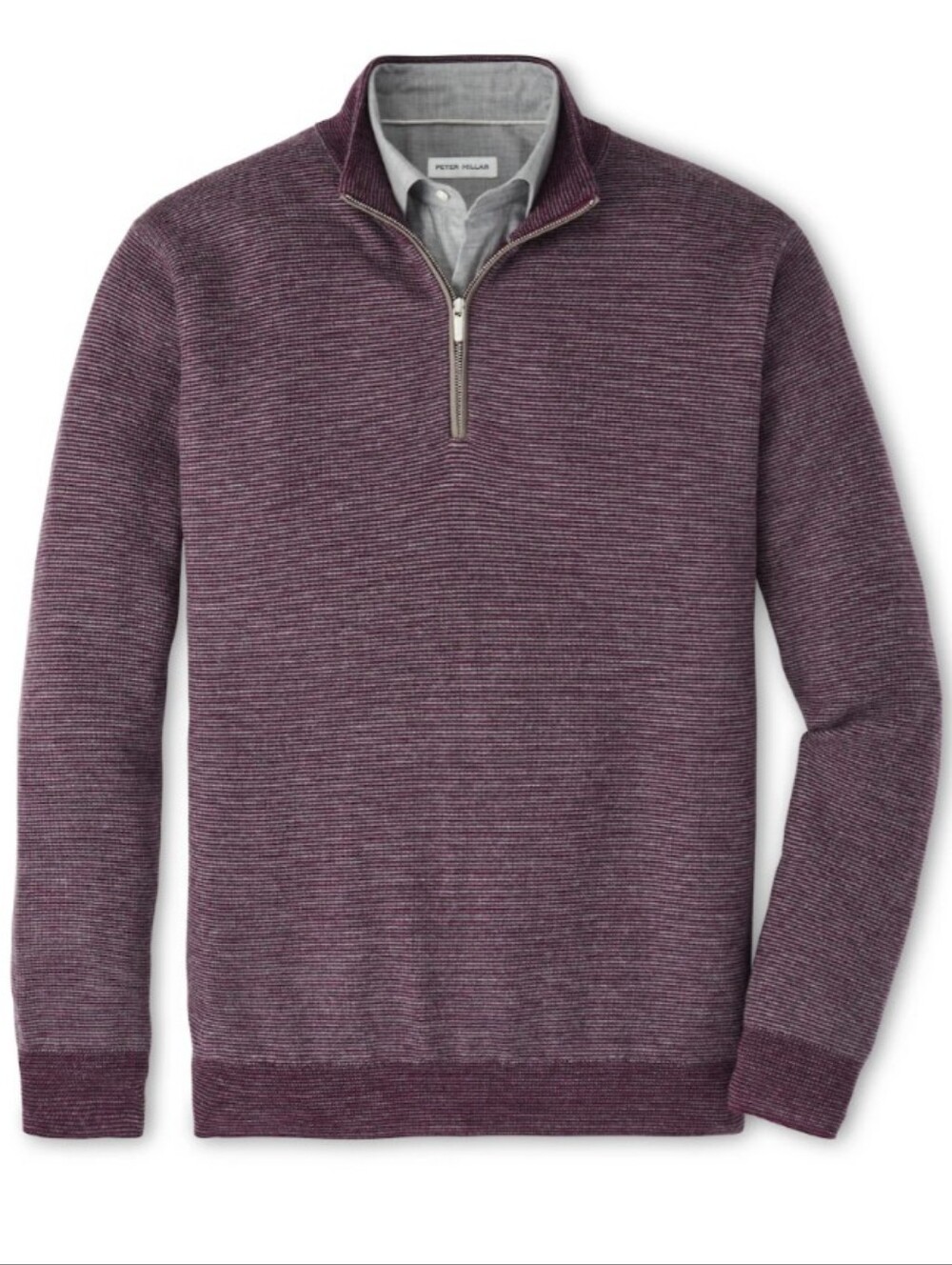 Peter Millar Merino Wool Quarter Zip Sweater - Purple Autumn Foliage NWOT